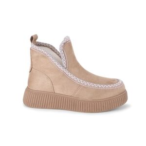 Wanted Beige Winter Slip-On Boots